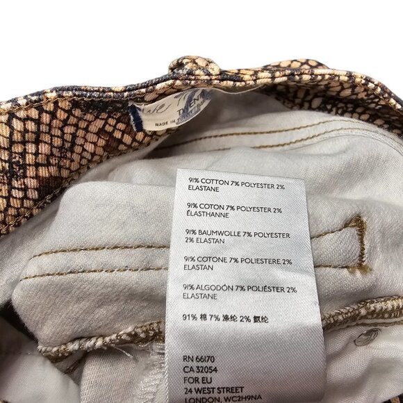 Free People We The Free Womens High Waist Denim Leggings Snake Skin Size 26 - Picture 8 of 11